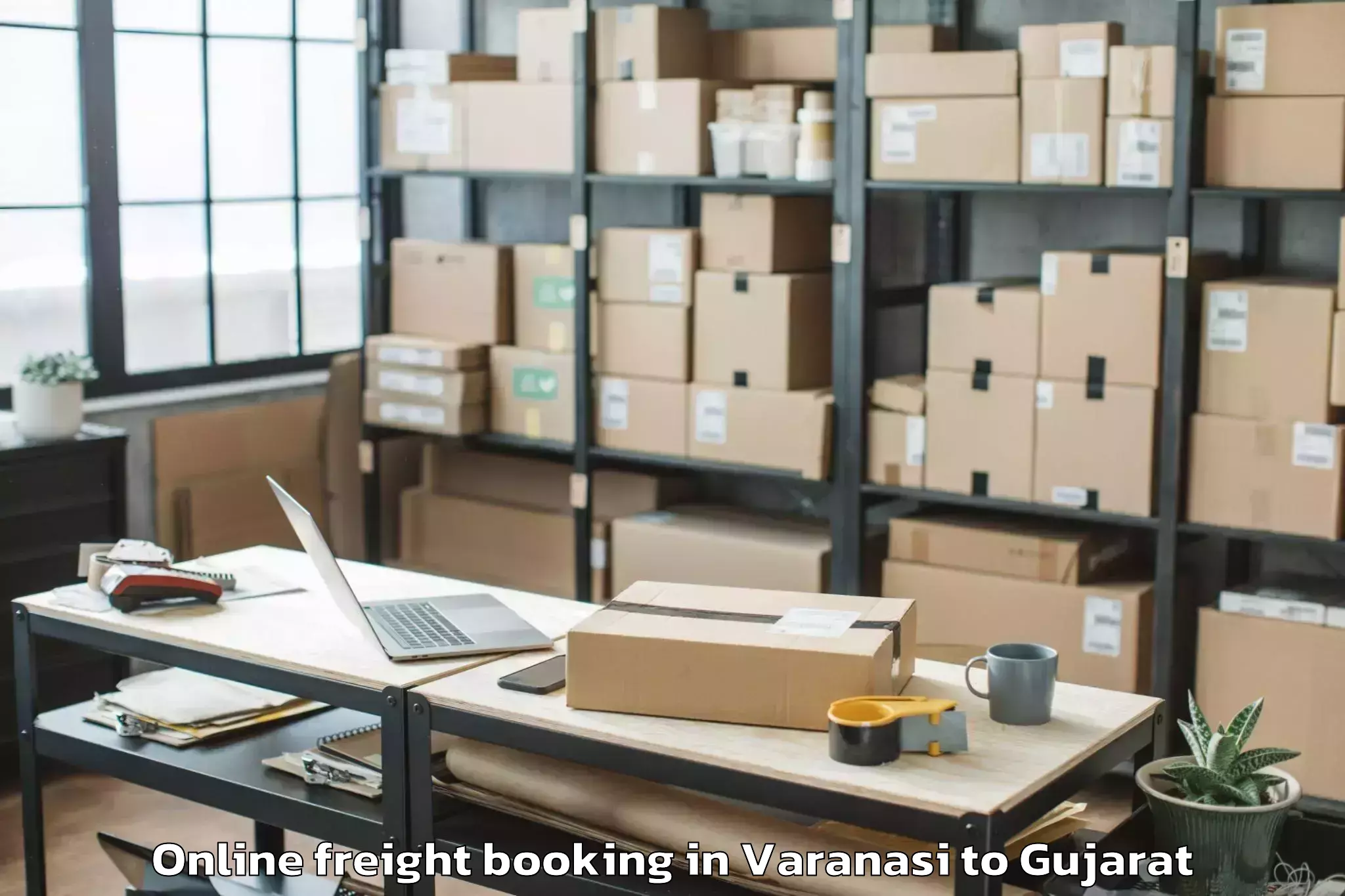 Top Varanasi to Shilaj Online Freight Booking Available